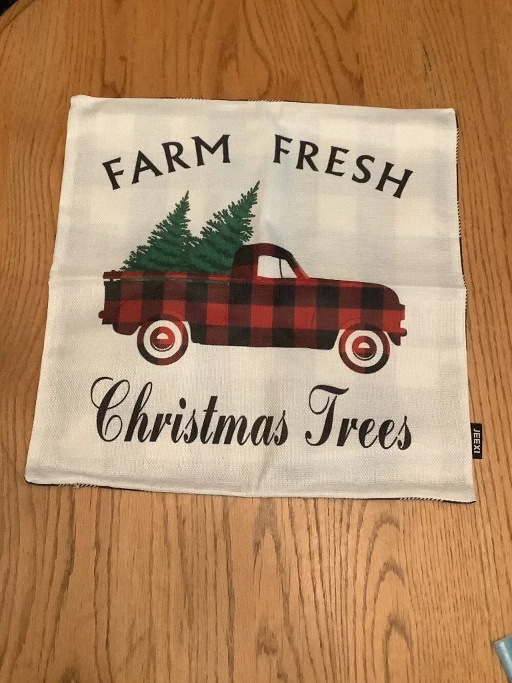 Set of Four Farmhouse Christmas/Holiday Pillow Covers by Jeexi